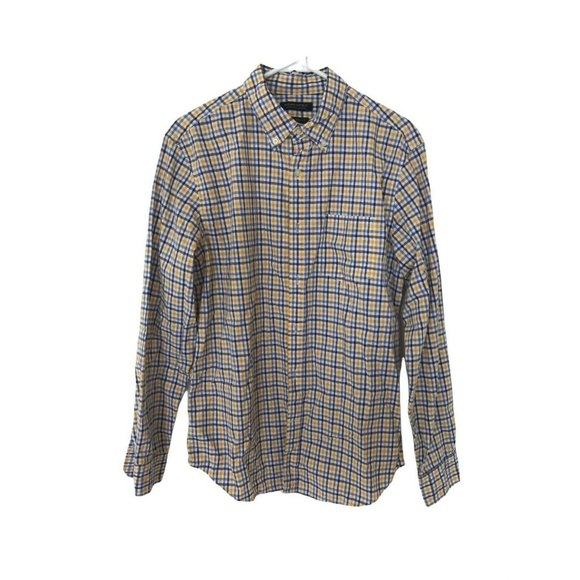 Banana Republic Custom 078 Wash Shirt Long Sleeve Plaid Dress Shirt Men's Size M - Picture 1 of 4